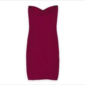 Bebe bandage cerise dress
